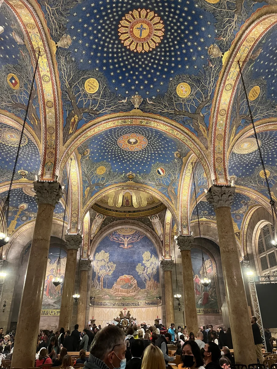 Inside the church at Gethsemane